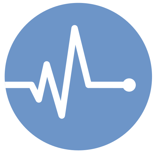 Blue SCENAR therapy logo with heartbeat waveform graphic