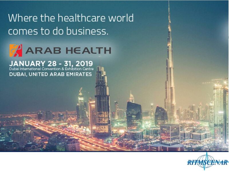 Arab Health 2019 exhibition poster in Dubai, United Arab Emirates