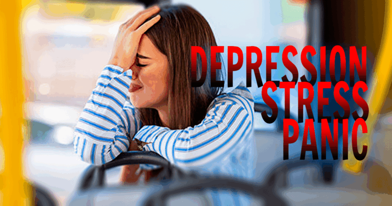 Depression stress panic graphic for emotional health therapy