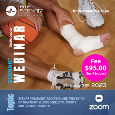SCENAR TREATMENT, RECOVERY, AND PREVENTION OF TRAUMATIC MUSCULOSKELETAL SPORTS AND OVERUSE INJURIES. Scenar therapy.