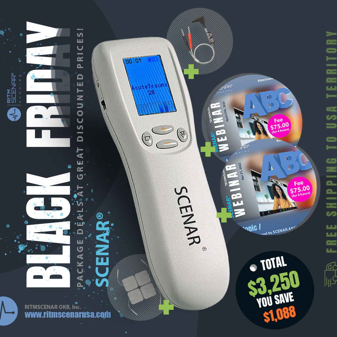 Black Friday SCENAR webinar promotion with device and pricing