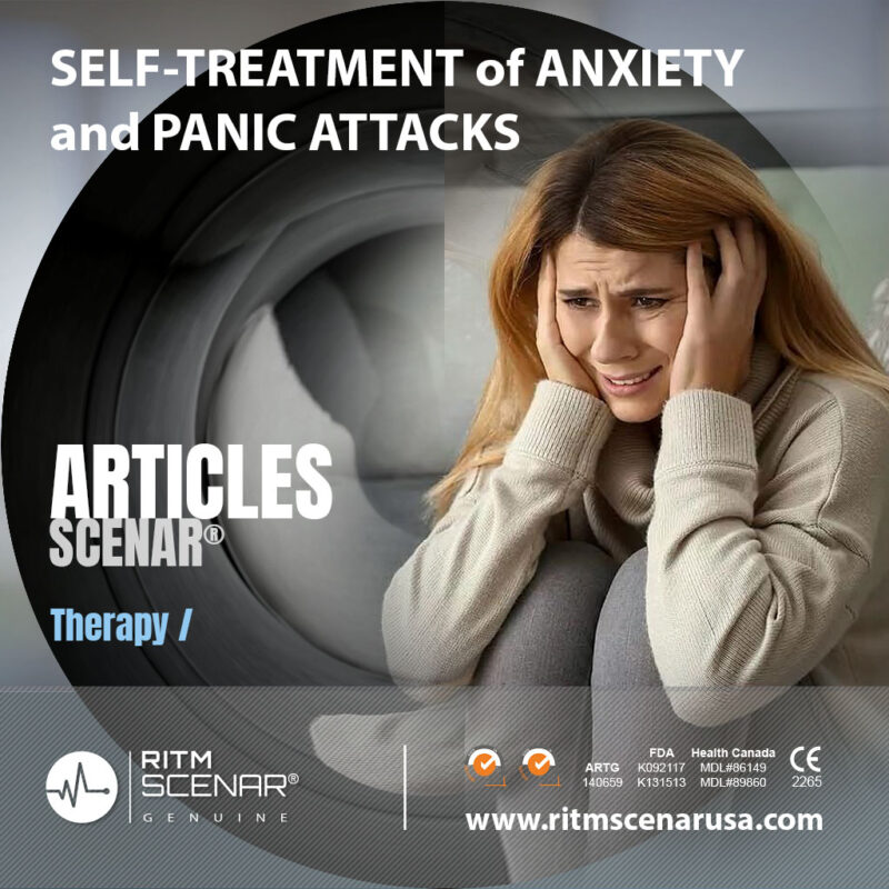 Poster for self-treatment of anxiety and panic attacks with SCENAR therapy