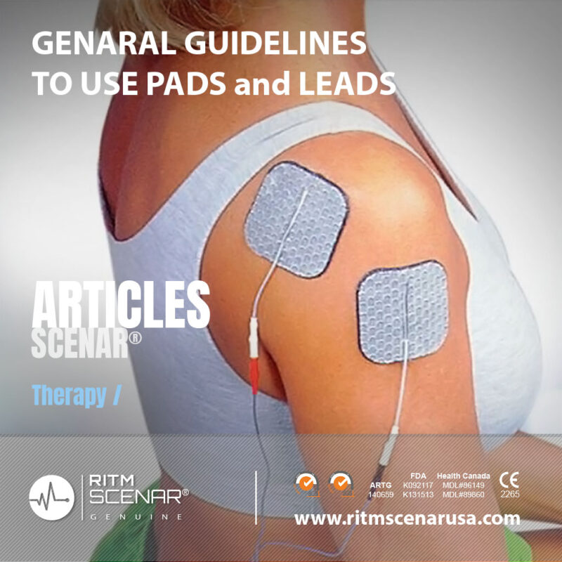 SCENAR pad and lead application guidelines for therapy