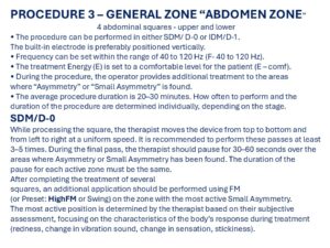 PROCEDURE 3 – GENERAL ZONE “ABDOMEN ZONE”