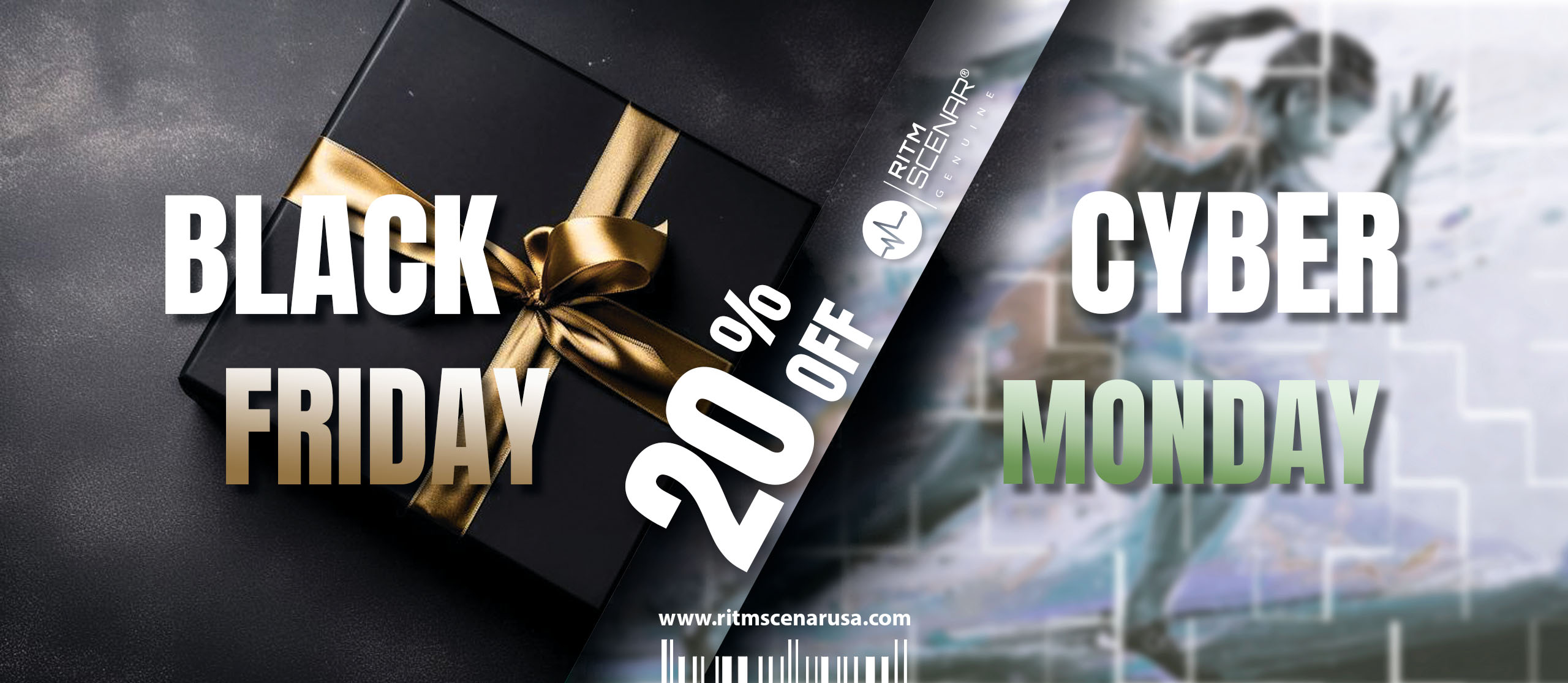 Black Friday and Cyber Monday sale advertisement for RITM SCENAR